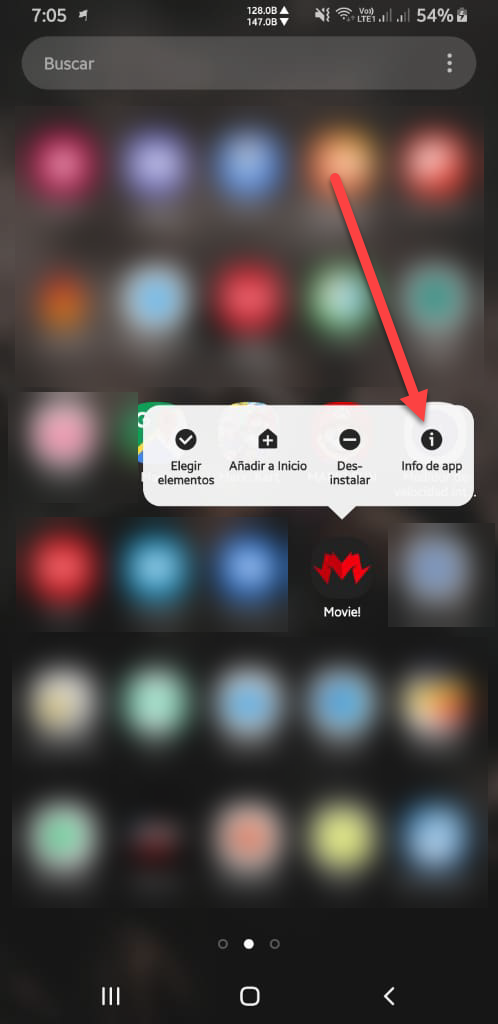 Ajustes de aplicación en Android